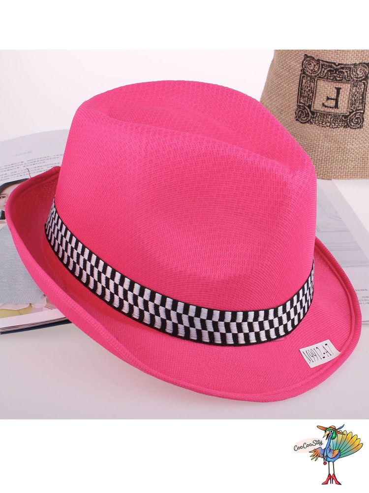 шляпа Стиляга, цвет фуксия, ог 58 см