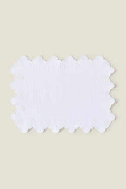 ZARA HOME САЛФЕТКА С ВЫШИВКОЙ,  БЕЛЫЙ