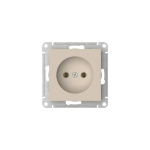 Atlas Design розетка без заземления без шторок, 16А, мех., быстрозажим. клем., песочный