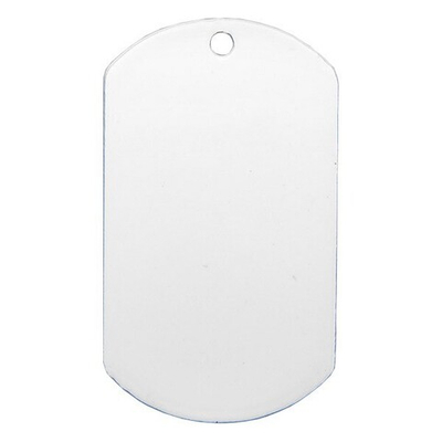 Жетон армейский 50х29 с цепочкой (10шт) белый +