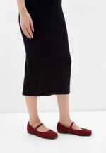 Туфли // Mary Jane // Bordo // Suede