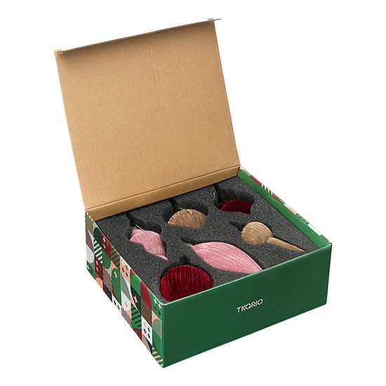 Набор ёлочных украшений velvet mood из коллекции new year essential, 6 шт.