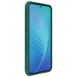 Чехол зеленого цвета (Deep Green) усиленный для Samsung Galaxy S22 от Nillkin, серия CamShield Pro Case, с сдвижной крышкой для камеры