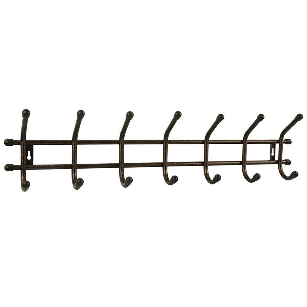 Вешалка настенная "Уют 7" 7 крючков, 670*75*160мм, цвет медный антик