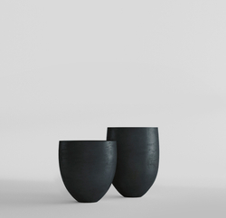 Кашпо, коллекция КОНКРИТ, форма БАРРЕЛЬ