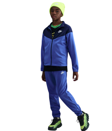 Boys' Спортивный костюм Nike Kids Dri-Fit Poly Knit Full Zip - comet blue/midnight navy/white