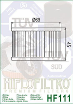 Фильтр масляный HF111 Hiflo