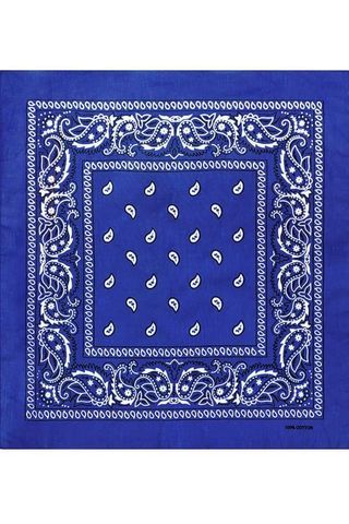 Бандана синяя пейсли огурцы