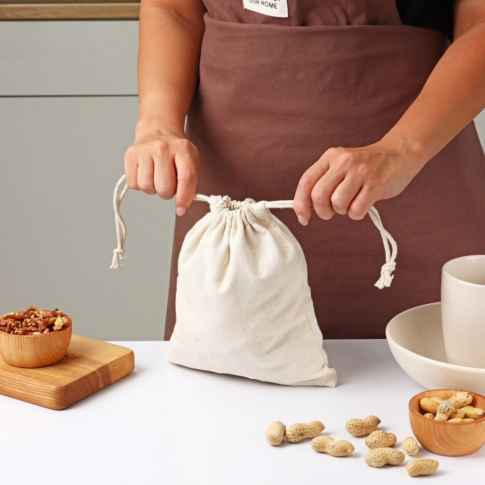 Мешочек для хранения Доляна, 19×22 см, лён