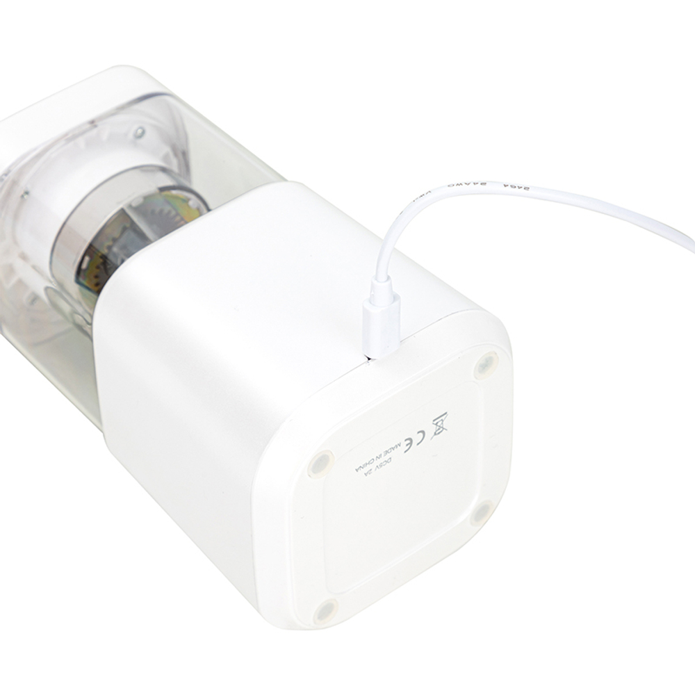 Точилка DELI "71203" электрическая, автоматическая, 1 отверстие, с контейнером, белая