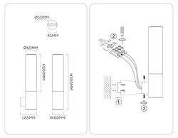 Ambrella Настенный светодиодный светильник из алебастра Ceramo Modern LH53688