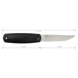 Нож HOT Knife North S Black (9Cr18MoV, Black Rubber, Kydex)
