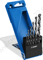 ЗУБР ПРОФ-А 6шт(2-8мм), Набор сверл по металлу, сталь Р6М5, класс А