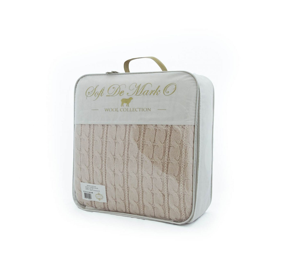 Плед 160x220 Sofi De MarkO Джовани пепельно-розовый