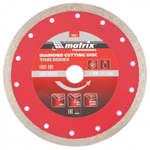 MATRIX Professional Диск алмазный отрезной сплошной 180х22,2мм тонкий мокрая резка