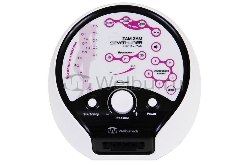 Аппарат для лимфодренажа и массажа WelbuTech Seven Liner Luxury Zam, стандартный комплект, размер L (новый тип стопы)
