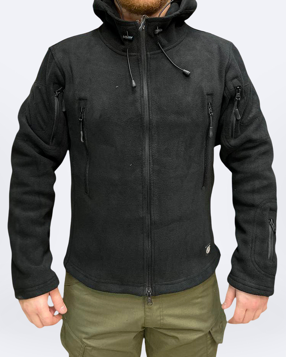 Флисовая кофта Han-Wild с капюшоном Черный