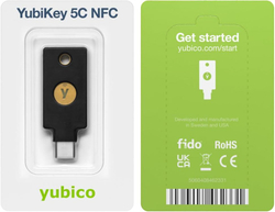 YubiKey 5C NFC — Ключ безопасности для двухфакторной аутентификации Защита онлайн-аккаунтов через USB-C и NFC, сертифицирован по стандарту FIDO