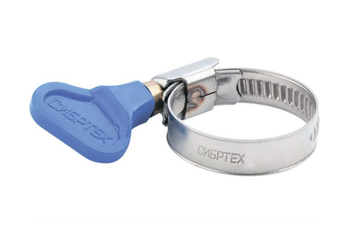 ХОМУТ МЕТАЛЛ СИБРТЕХ С ФОРМОЙ КЛЮЧА 30-45ММ 1ШТ 47552