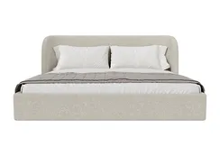 Кровать двуспальная Classic 200 см (молочный, букле)