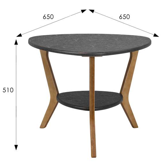 Стол журнальный BeautyStyle 15 серый бетон/бук