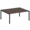 Metal System Рабочая станция на П-образном м/к БП.РАС-СП-2.5 Венге Цаво/Металл Антрацит 1800*1475*75