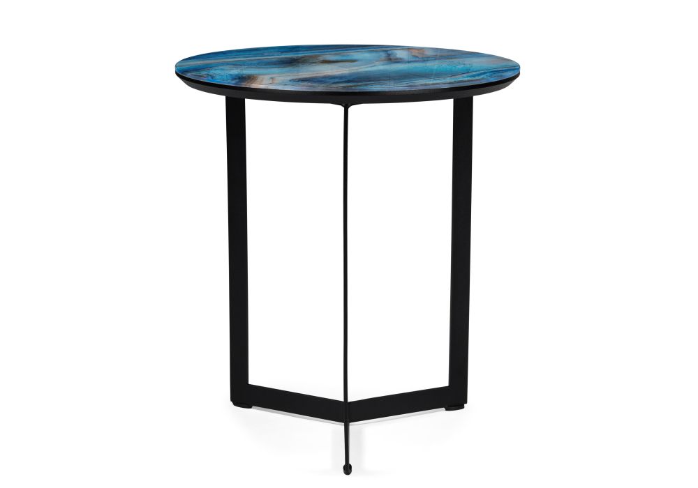 Журнальный столик Роб D-450 45х50 лазурит / черный