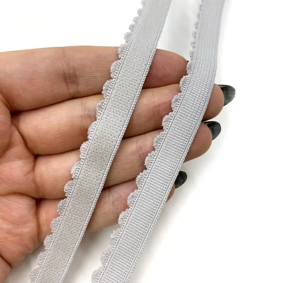 Резинка отделочная светло-серая 12 мм (цв. 166), 605/12