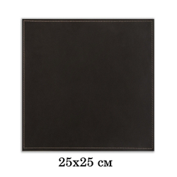 Бювар прямоугольный серия "Классика" 25х25 см кожа Cuoietto цвет темно-коричневый шоколад.