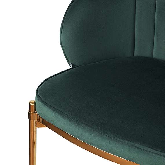 Стул полубарный Coral, велюр, темно-зеленый