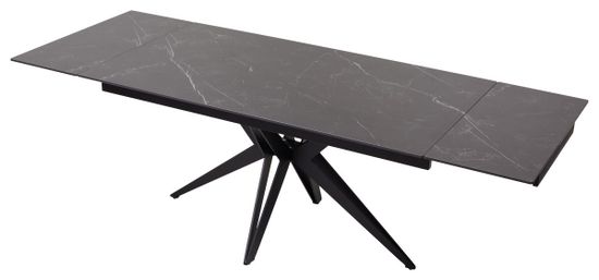Стол FORIO 160 MATT BLACK MARBLE SOLID CERAMIC / BLACK