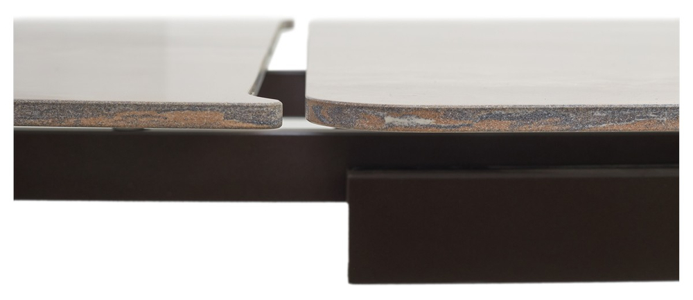 Стол М-City DISAUR Эдер (Eder) 160 Амбер Жаде (Gloss Amber Jade Solid Ceramic), Орех