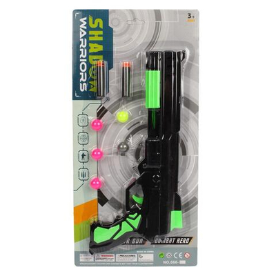 Пистолет с шарами, блистер 666-G