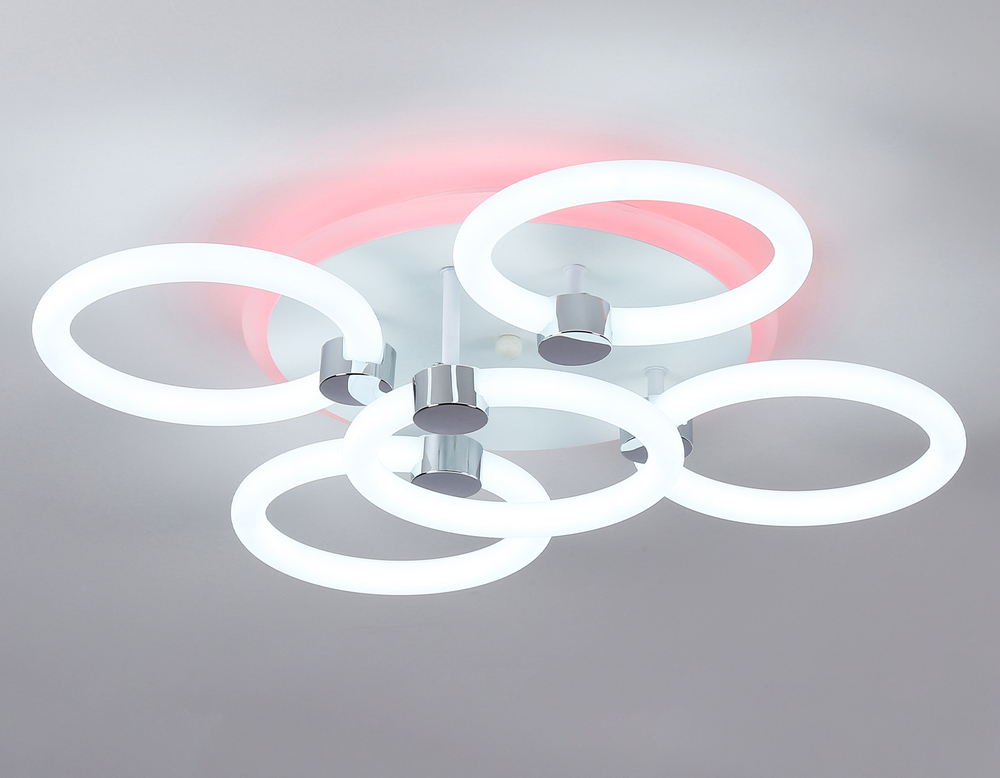 Светильник светодиодный потолочный FA3841/4+1 WH белый 70W 3000K-6400K+RGB D538*115 (ПДУ РАДИО 2.4G)