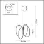 Подвесной светодиодный светильник Odeon Light PIUMA 6664/53L