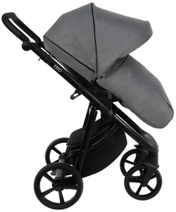 Детская коляска Roan Esso 2025 3 в 1 с автокреслом Tutis Elo Black ESS114/1 Grey/Black