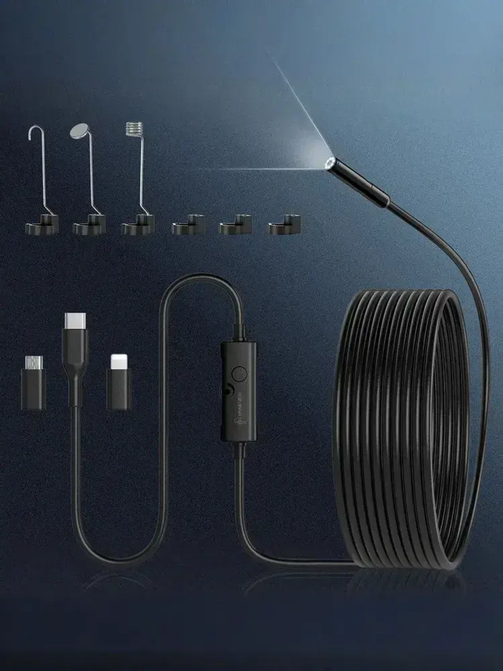 Видеобороскоп для смартфона, 5M, подходит для Android/IOS/планшетов, питание от USB, используется для исследования узких мест