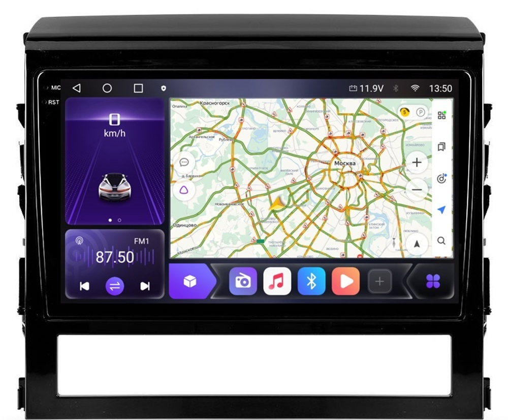 Магнитола для Toyota Land Cruiser 200 2015-2021 (без JBL) - Carmedia OL-9618 QLed+2K, Android 12, TS10,  CarPlay, 4G SIM-слот