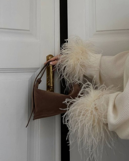 Сумка из натуральной замши BOBBI MINI pecan