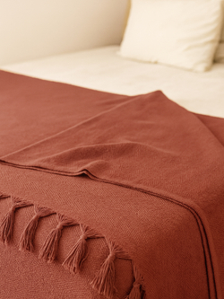 Плед-покрывало из хлопка Berlino, цвет Терракот