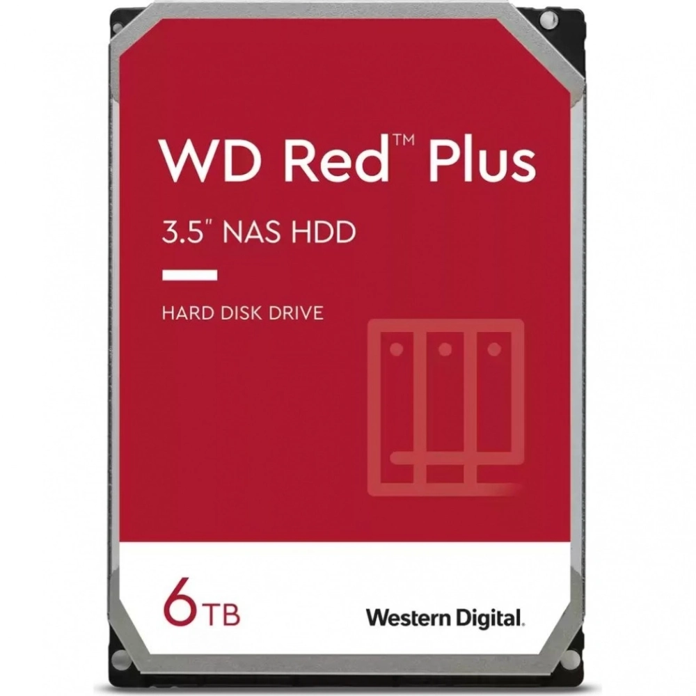 Жесткий диск Western Digital WD Red Plus 6 ТБ 3.5" (WD60EFPX)