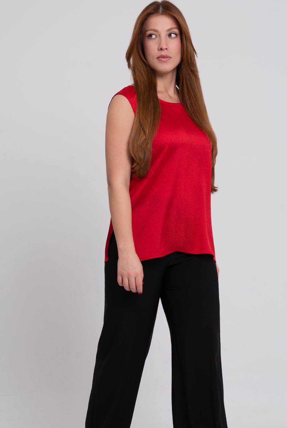 Блузка женская 4320зп, красный #284Гоф094320зп