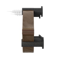 Вешалка настенная Montage, 6 крючков, черный/орех