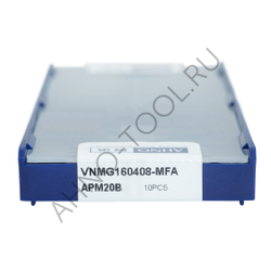 Пластина твердосплавная ISO VNMG160408-MFA APM20B AHNO по жаропроч. и нерж.стали, получистовая