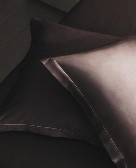 ZARA HOME (300 НИТЕЙ) НАВОЛОЧКА ИЗ ХЛОПКА, КОРИЧНЕВЫЙ