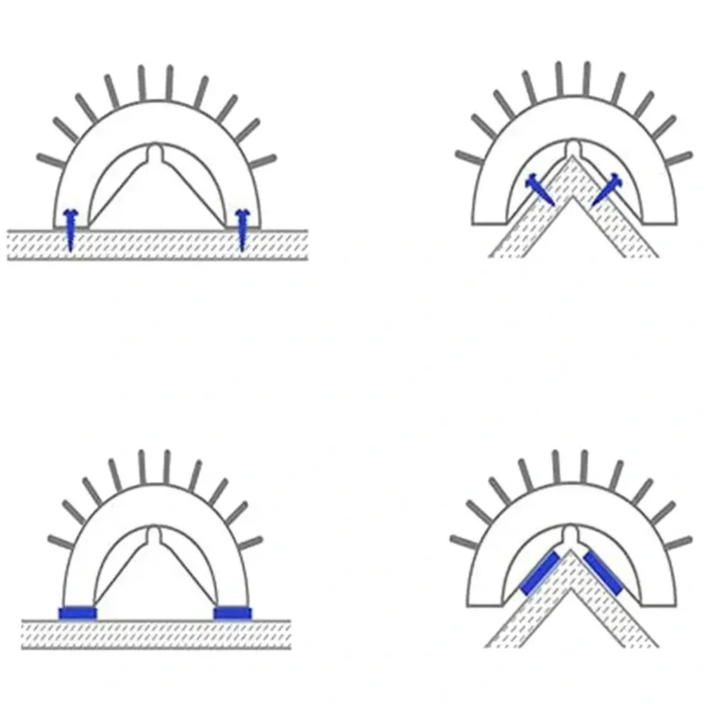 Щетка для вычесывания шерсти угловая «Счастливый хвост!», цвет синий, 12,4*8см (коробка)