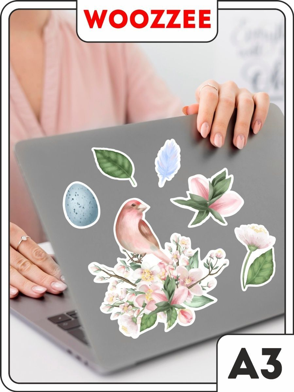 Наклейки декоративная "Приход Весны" А3