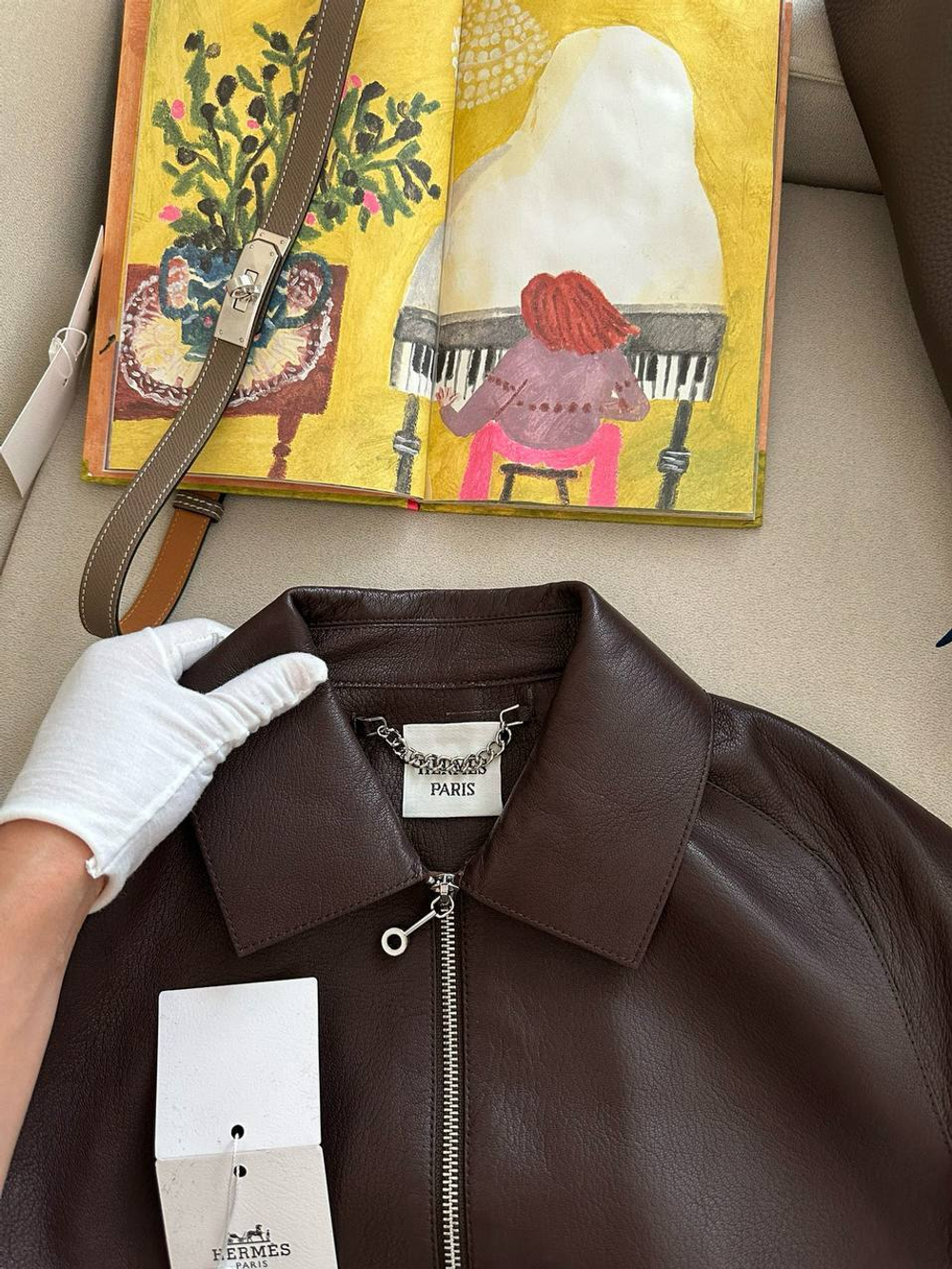 Кожаная куртка Hermes