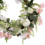 Цветы искусственные венок «Сказка» 42см нежно-белый