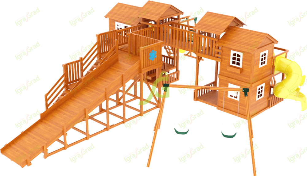 Детская деревянная площадка "IgraGrad Домик 7 мод.3"